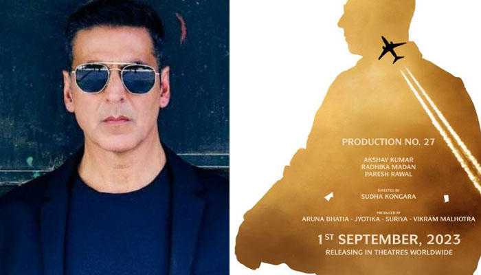 Akshay Kumar drops poster of his upcoming film Soorarai Pottru Hindi remake