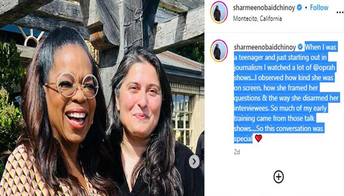 Sharmeen Obaid-Chinoy pays gushing tribute to Oprah Winfrey after warm meet-up
