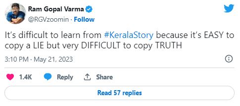 Ram Gopal Varma calls ban on The Kerala Story death like silence of Bollywood