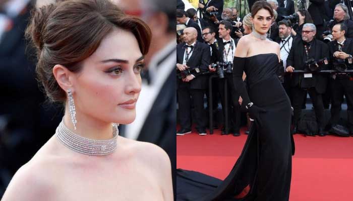 Ertugrul famed Esra Bilgic steals limelight in black gown at Cannes Film Festival
