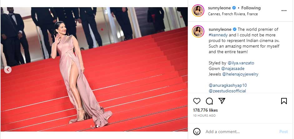 Sunny Leone makes ‘history’ at 2023 Cannes, husband Daniel Weber showers praises